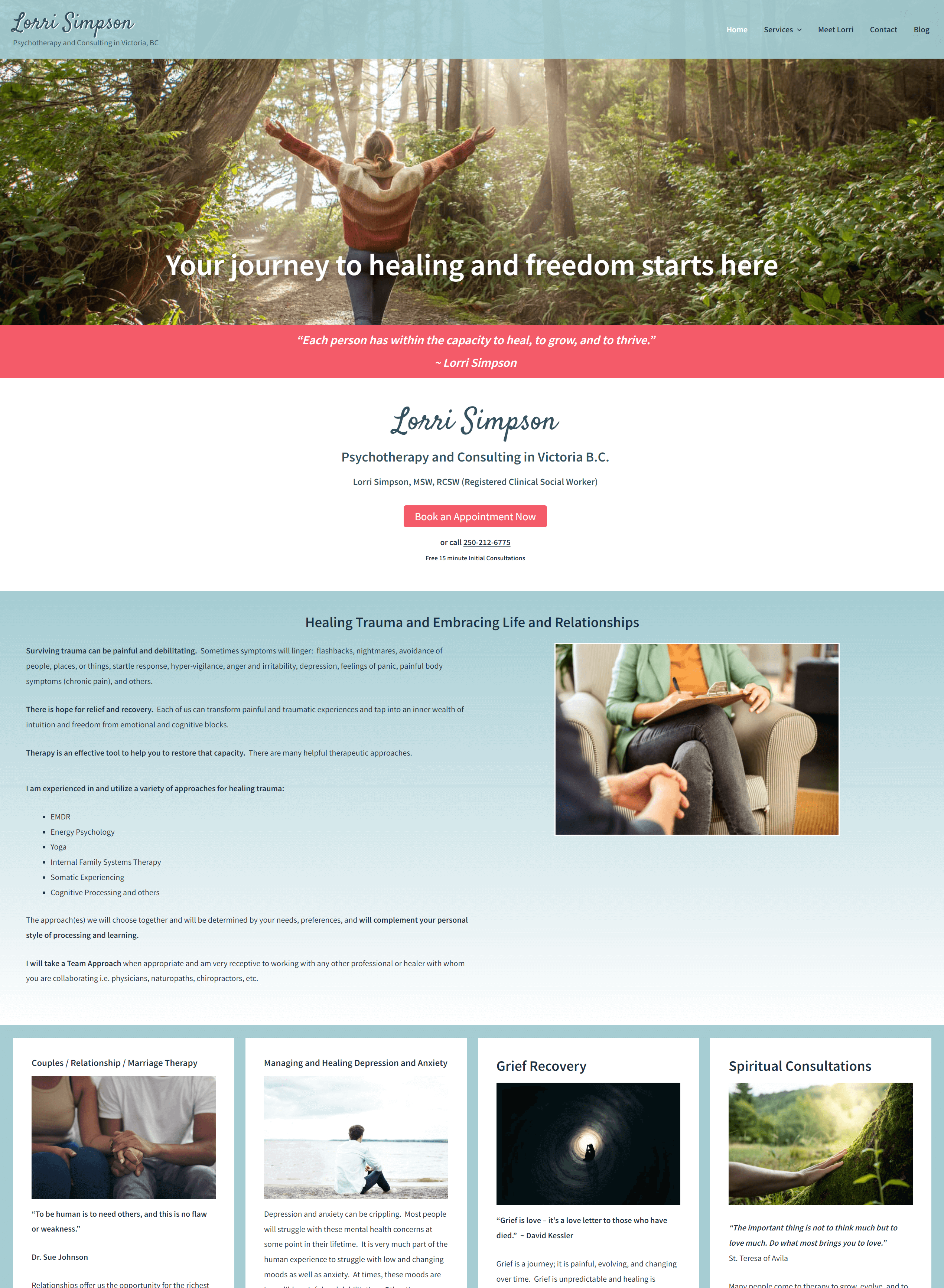New WordPress Website Design for Lorri Simpson