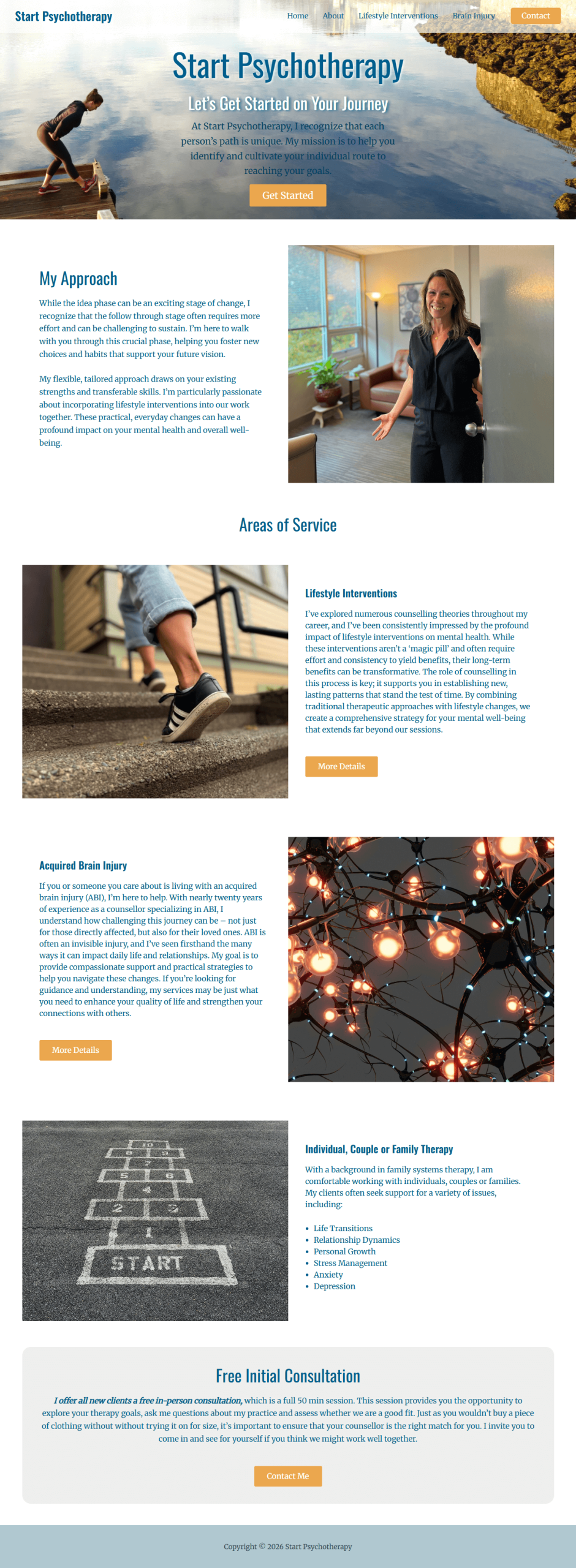 New WordPress website for Start Therapy