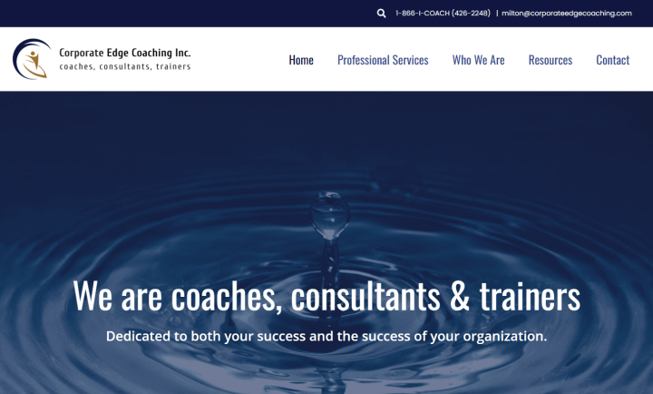 Corporate Edge Coaching new website design